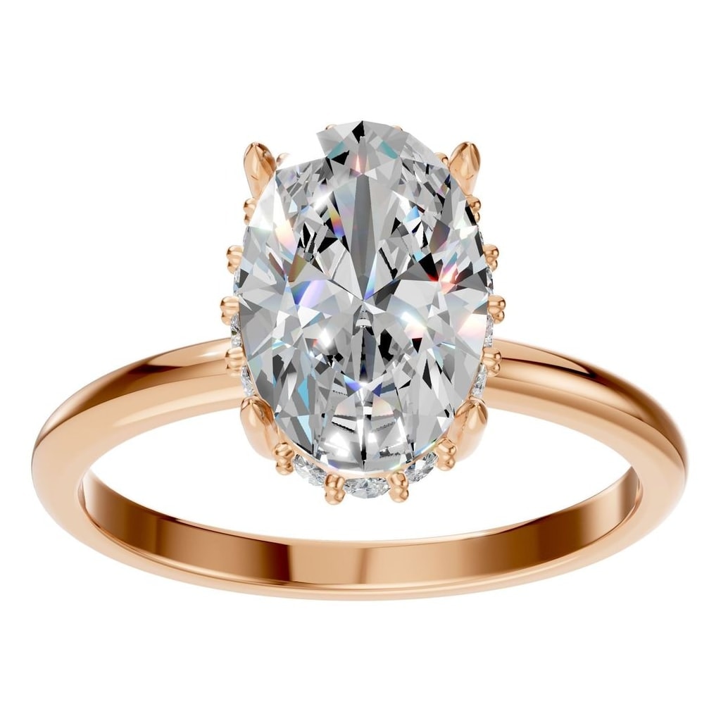 RI-1737 Rose Gold Ring SET - Front View