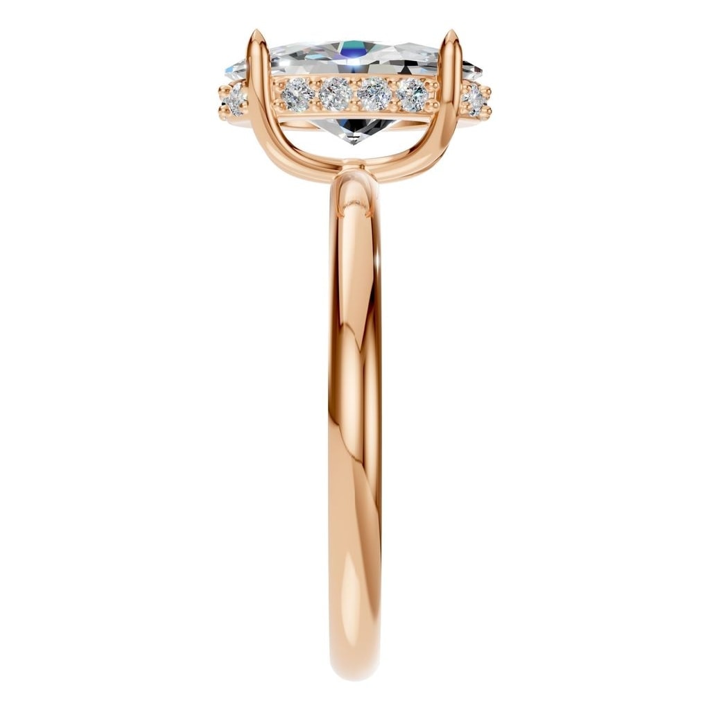 RI-1737 Rose Gold Ring SET - Side View