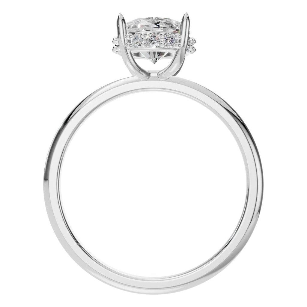 RI-1737 White Gold Ring SET - Top View
