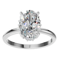 RI-1737 White Gold Ring SET - Front View