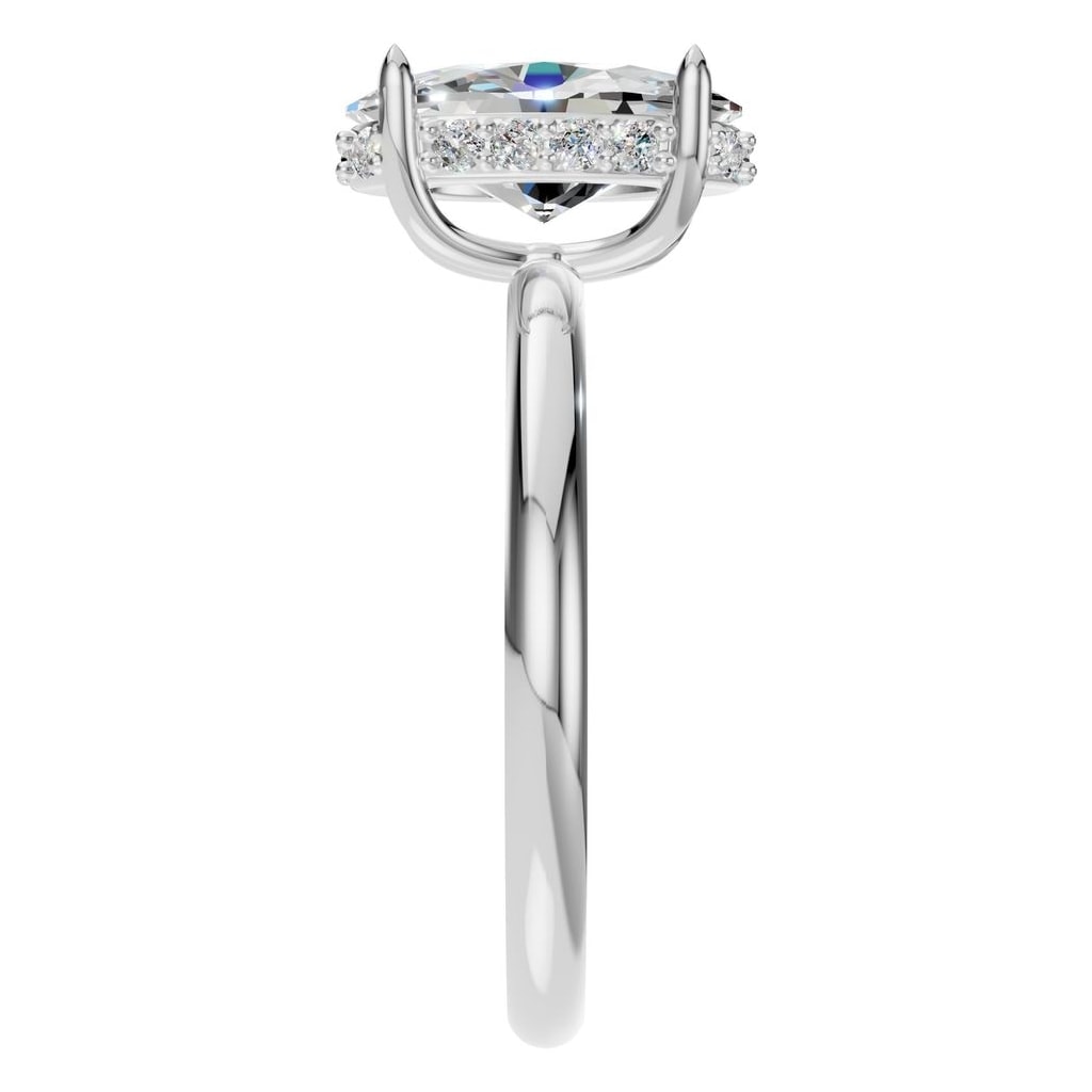 RI-1737 White Gold Ring SET - Side View
