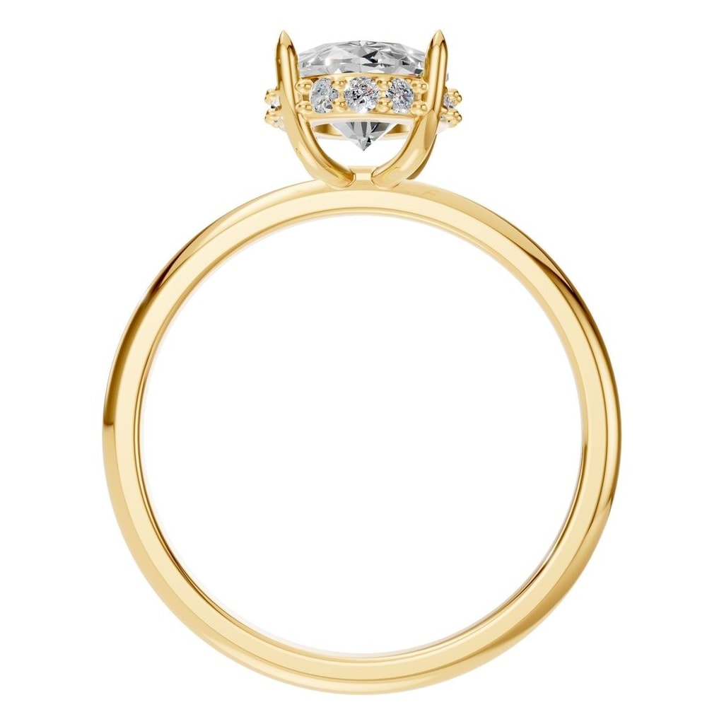 RI-1737 Yellow Gold Ring SET - Top View