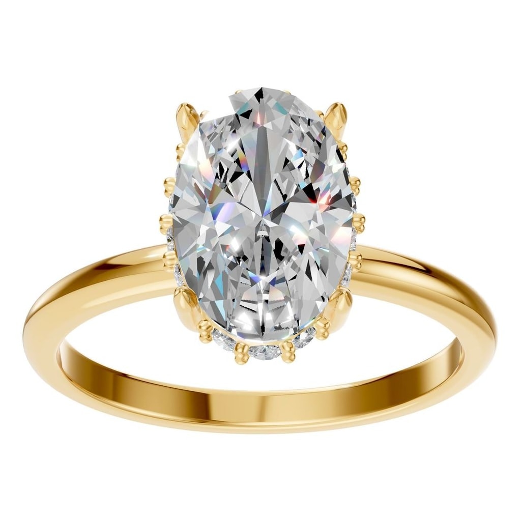 RI-1737 Yellow Gold Ring SET - Front View