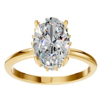 RI-1737 Yellow Gold Ring SET - Front View