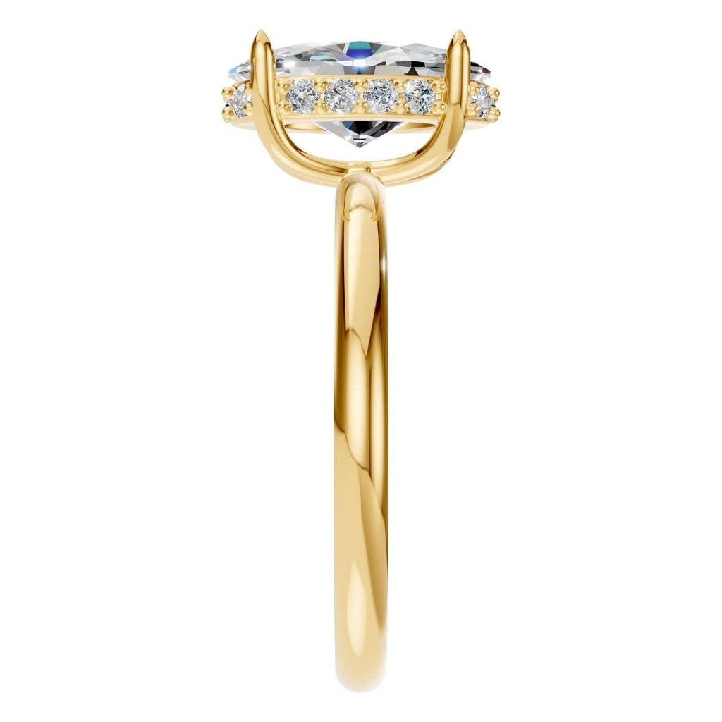 RI-1737 Yellow Gold Ring SET - Side View