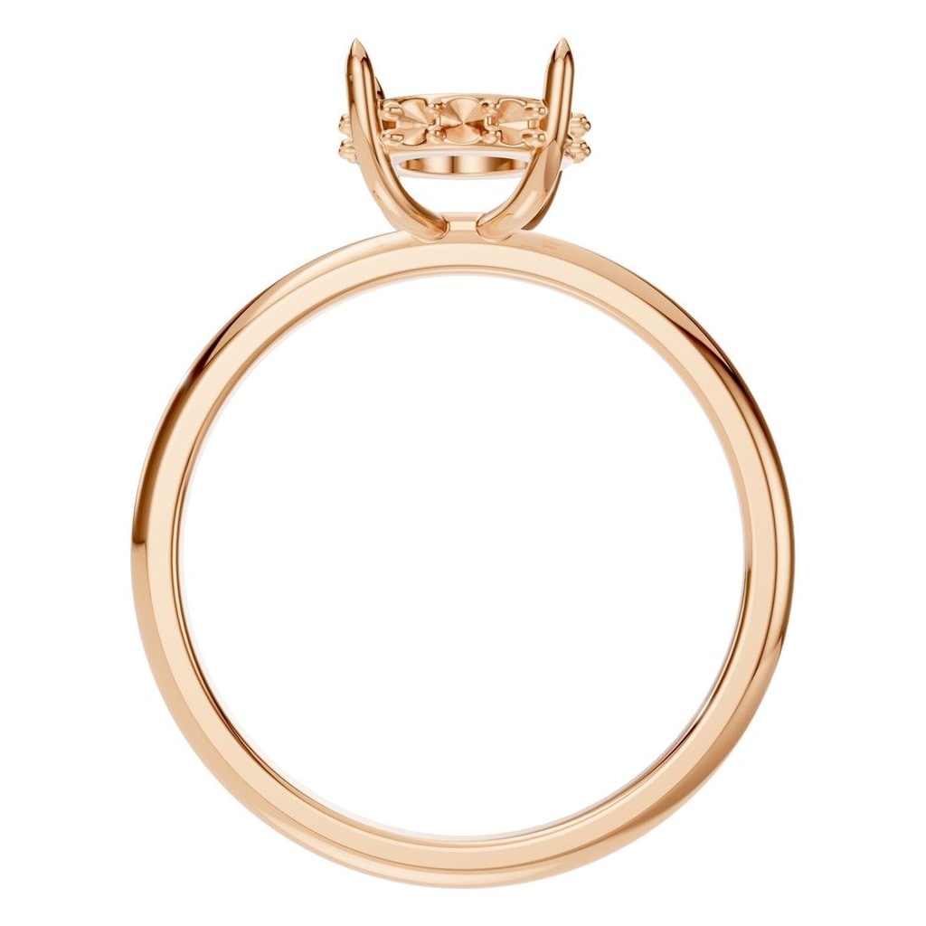RI-1737 Rose Gold Ring UNSET - Top View
