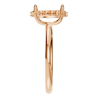 RI-1737 Rose Gold Ring UNSET - Side View