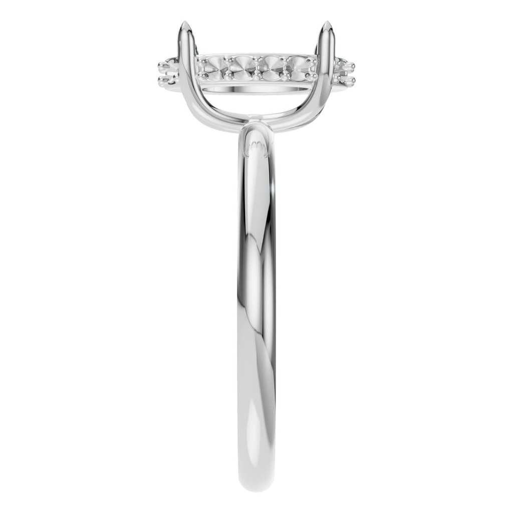 RI-1737 White Gold Ring UNSET - Side View