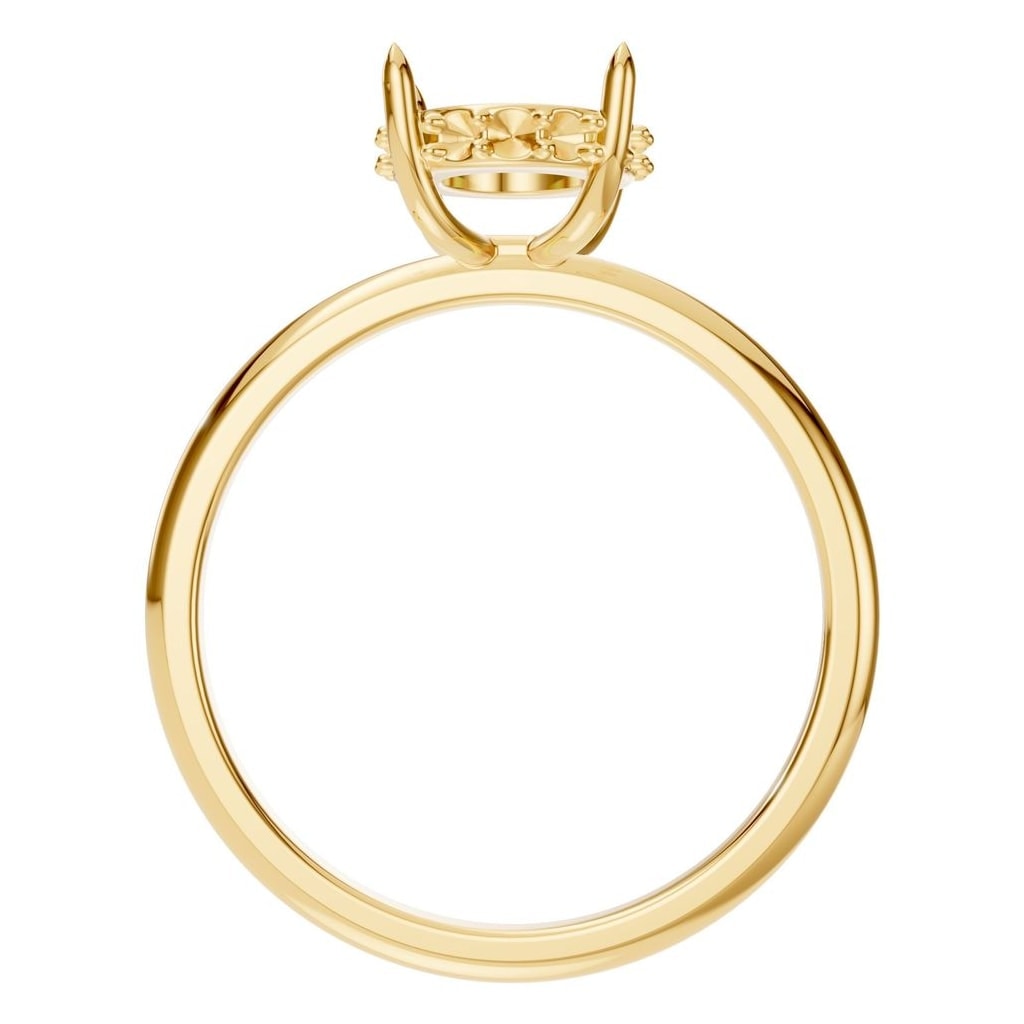 RI-1737 Yellow Gold Ring UNSET - Top View