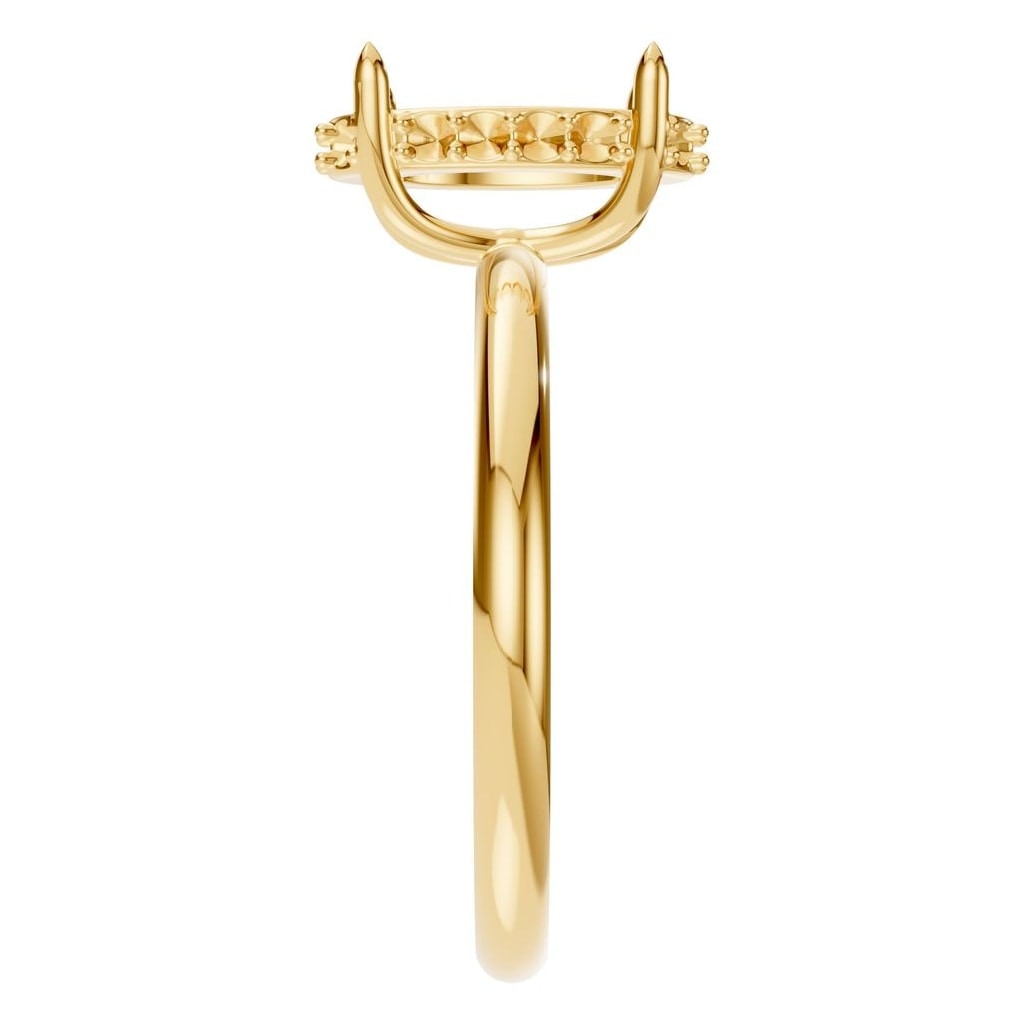 RI-1737 Yellow Gold Ring UNSET - Side View