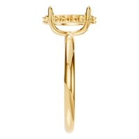 RI-1737 Yellow Gold Ring UNSET - Side View