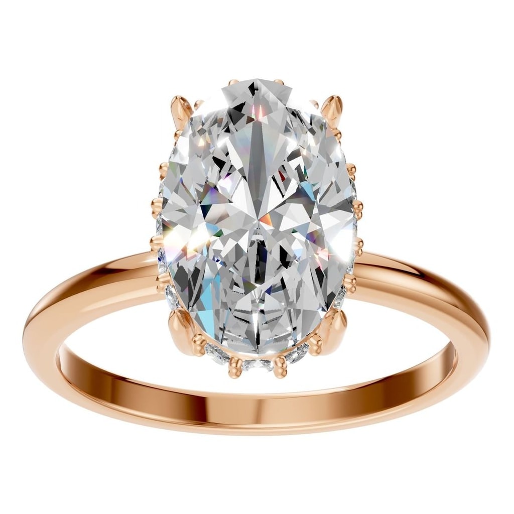 RI-1737 Rose Gold Ring SET - Front View