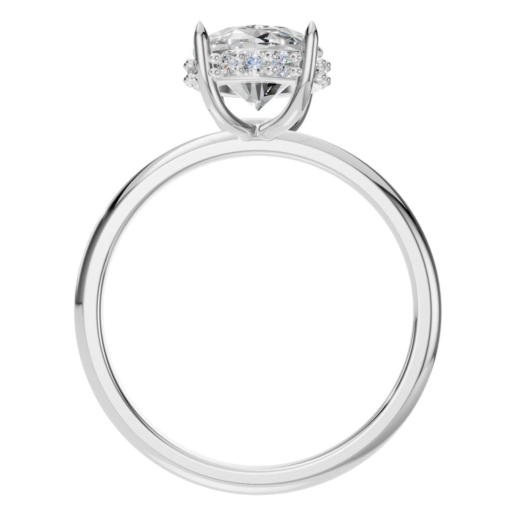 RI-1737 White Gold Ring SET - Top View