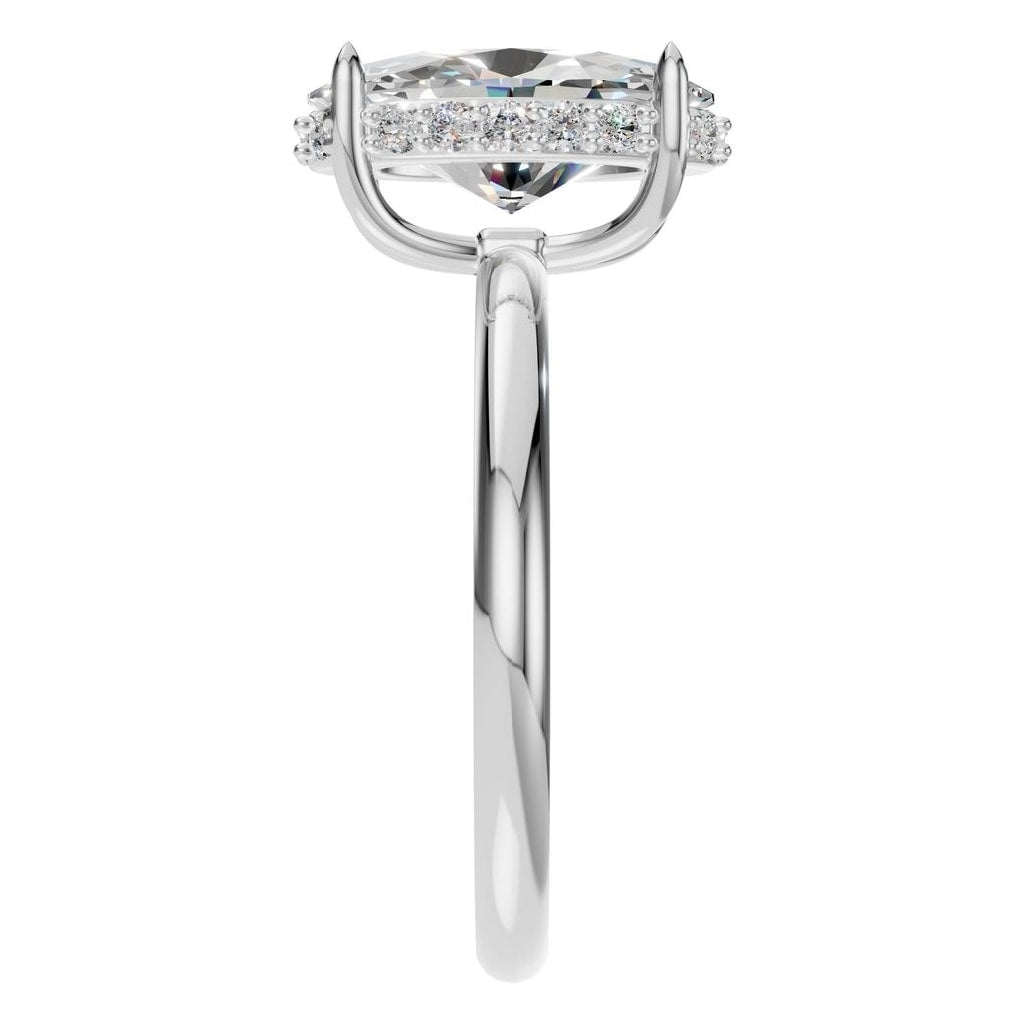 RI-1737 White Gold Ring SET - Side View