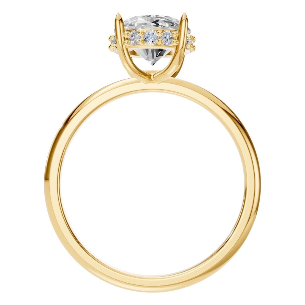 RI-1737 Yellow Gold Ring SET - Top View