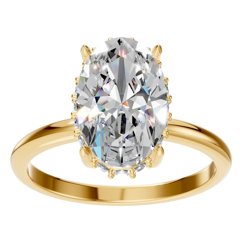 RI-1737 Yellow Gold Ring SET - Front View