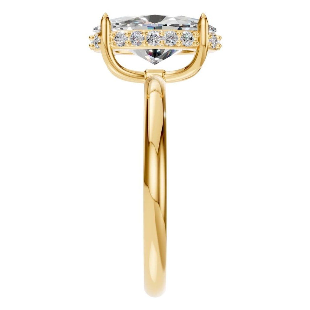 RI-1737 Yellow Gold Ring SET - Side View