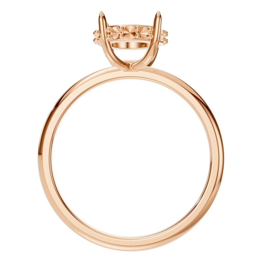 RI-1737 Rose Gold Ring UNSET - Top View