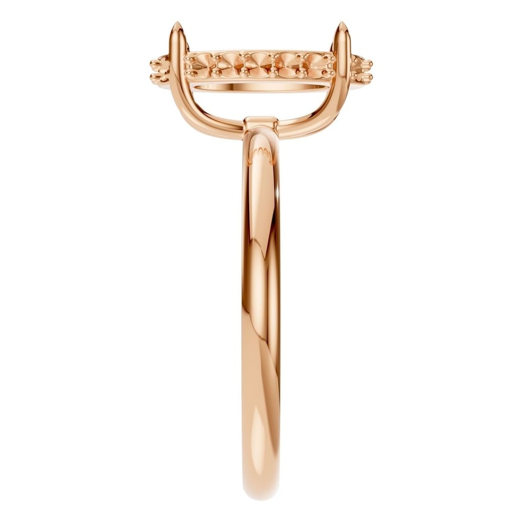 RI-1737 Rose Gold Ring UNSET - Side View