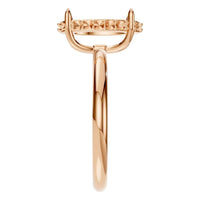 RI-1737 Rose Gold Ring UNSET - Side View