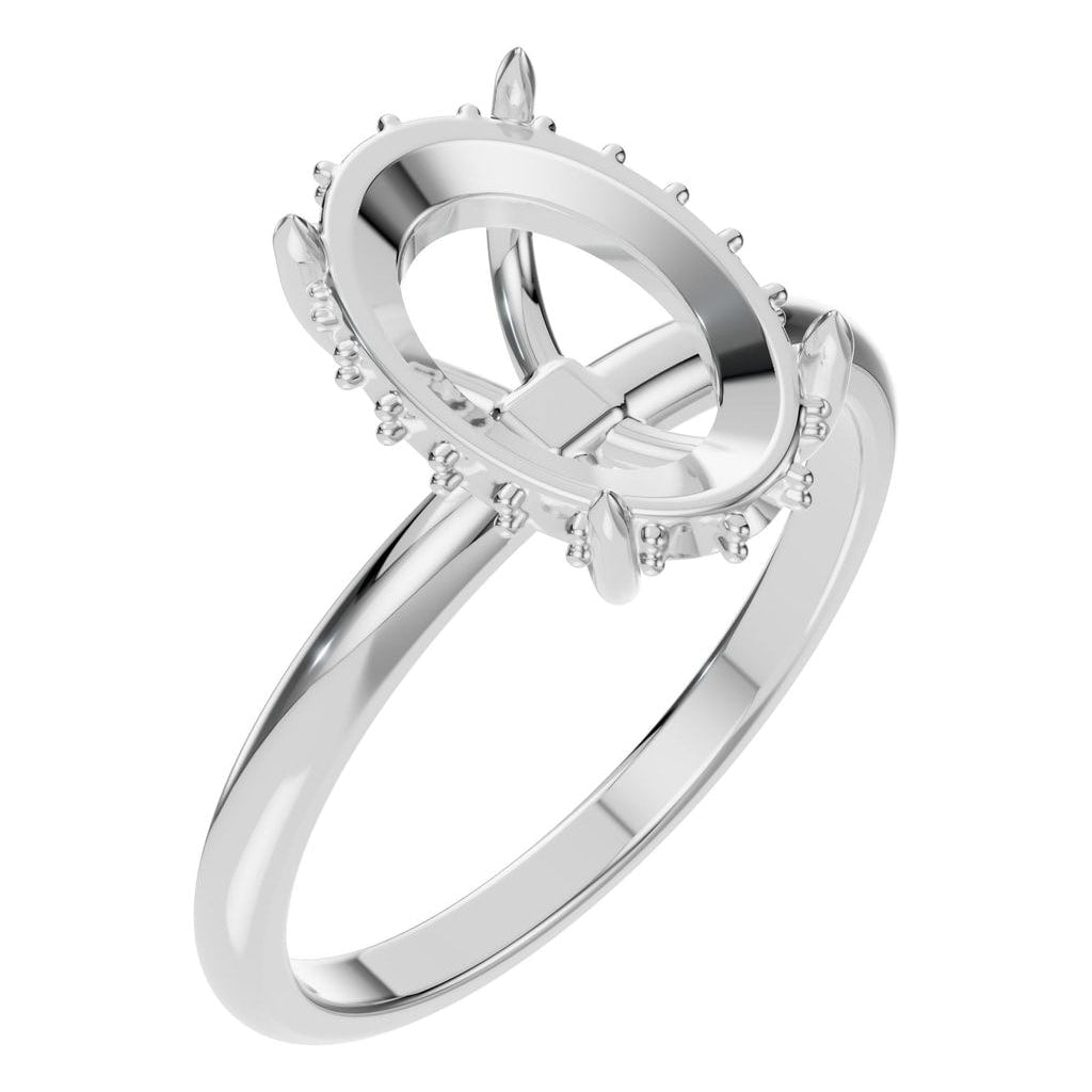 RI-1737 White Gold Ring UNSET - Main View