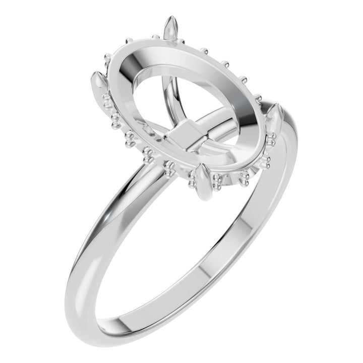 Hidden Halo Ring Mounting - Oval 11x7mm