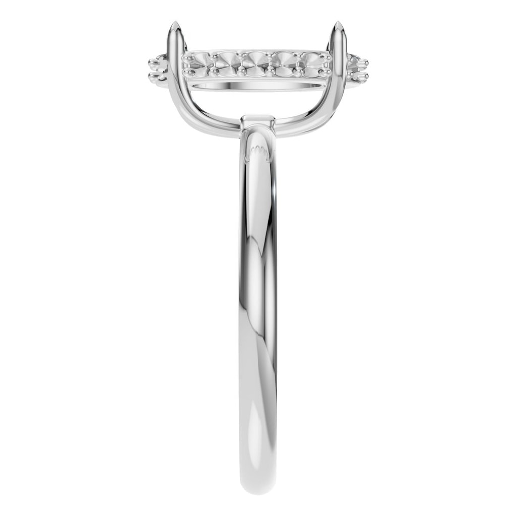 RI-1737 White Gold Ring UNSET - Side View