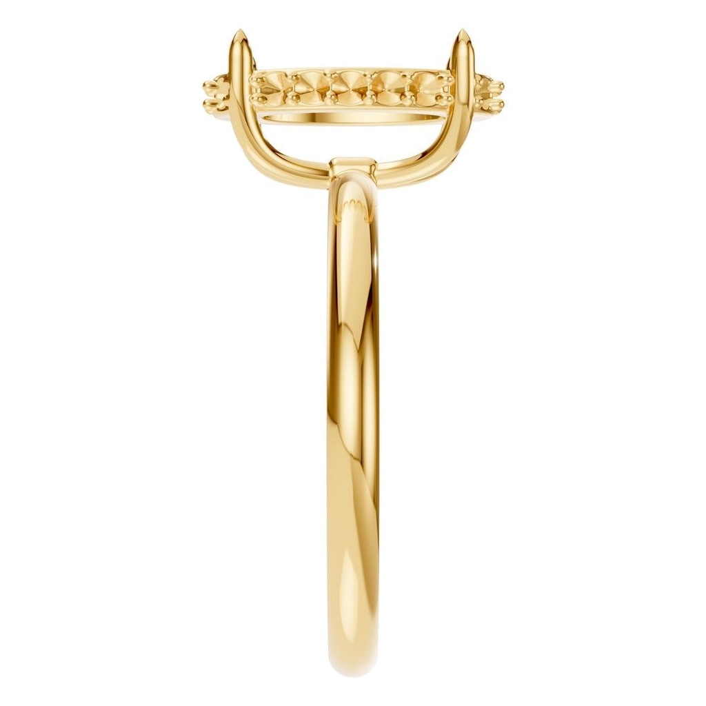 RI-1737 Yellow Gold Ring UNSET - Side View