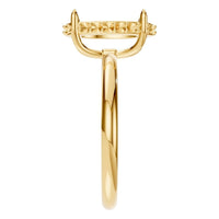 RI-1737 Yellow Gold Ring UNSET - Side View