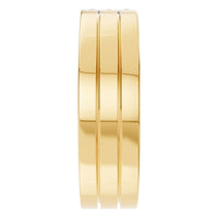 RI-1812 Yellow Gold Ring SET - Side View