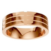 RI-1812 Rose Gold Ring UNSET - Front View