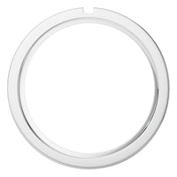 RI-1812 White Gold Ring UNSET - Top View