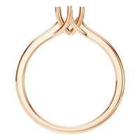 RI-1876 Rose Gold Ring UNSET - Top View