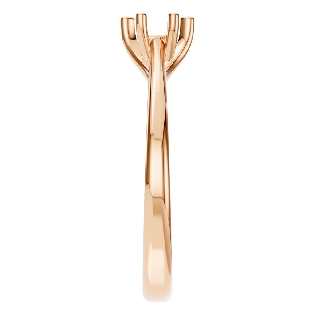 RI-1876 Rose Gold Ring UNSET - Side View