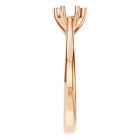 RI-1876 Rose Gold Ring UNSET - Side View