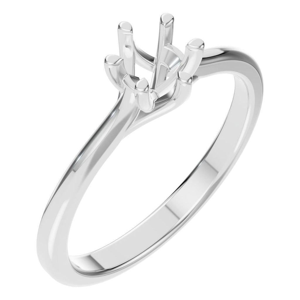 RI-1876 White Gold Ring UNSET - Main View