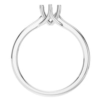 RI-1876 White Gold Ring UNSET - Top View