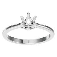 RI-1876 White Gold Ring UNSET - Front View