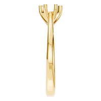 RI-1876 Yellow Gold Ring UNSET - Side View