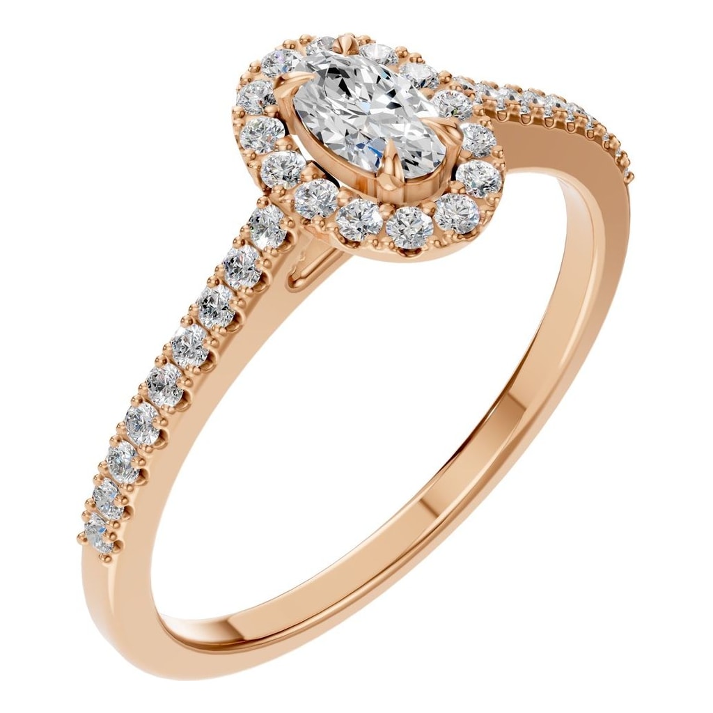 RI-1895 Rose Gold Ring SET - Main View