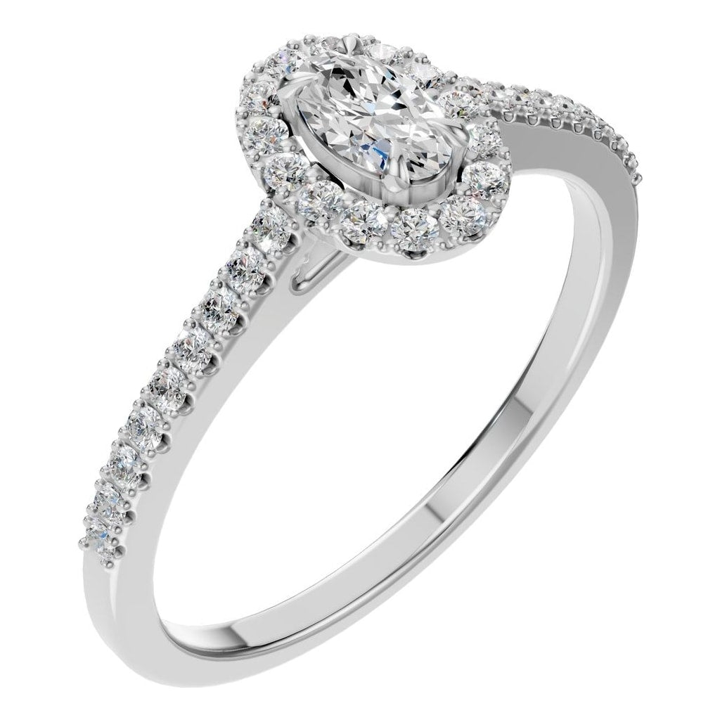 RI-1895 White Gold Ring SET - Main View