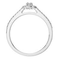 RI-1895 White Gold Ring SET - Top View
