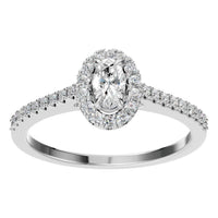 RI-1895 White Gold Ring SET - Front View