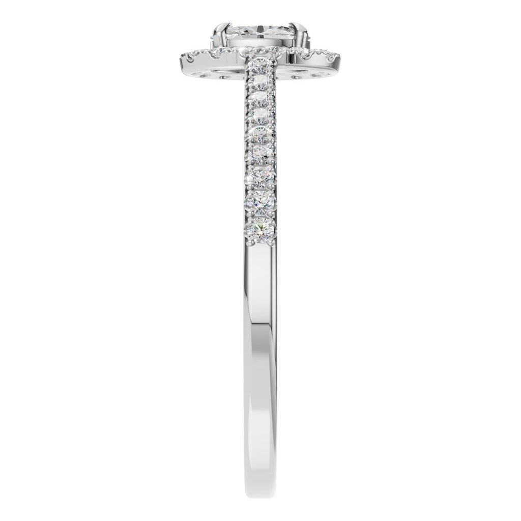 RI-1895 White Gold Ring SET - Side View