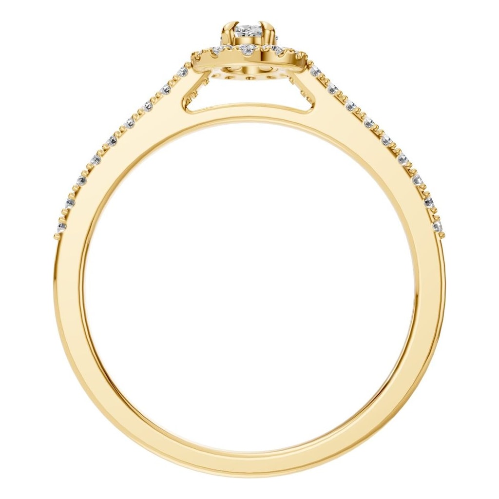RI-1895 Yellow Gold Ring SET - Top View