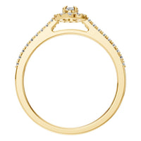 RI-1895 Yellow Gold Ring SET - Top View