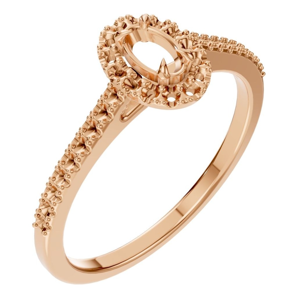 RI-1895 Rose Gold Ring UNSET - Main View
