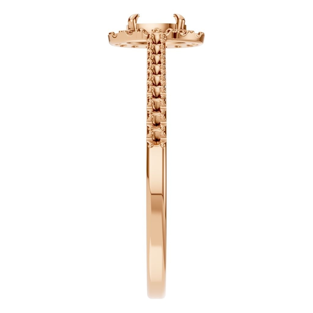 RI-1895 Rose Gold Ring UNSET - Side View