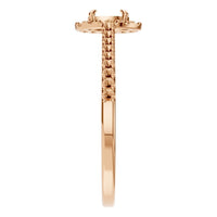 RI-1895 Rose Gold Ring UNSET - Side View
