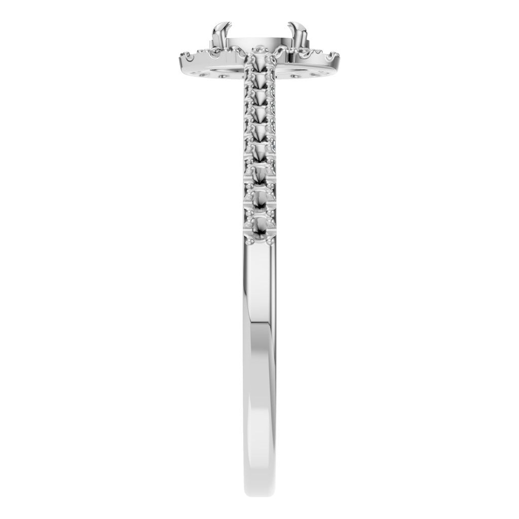 RI-1895 White Gold Ring UNSET - Side View